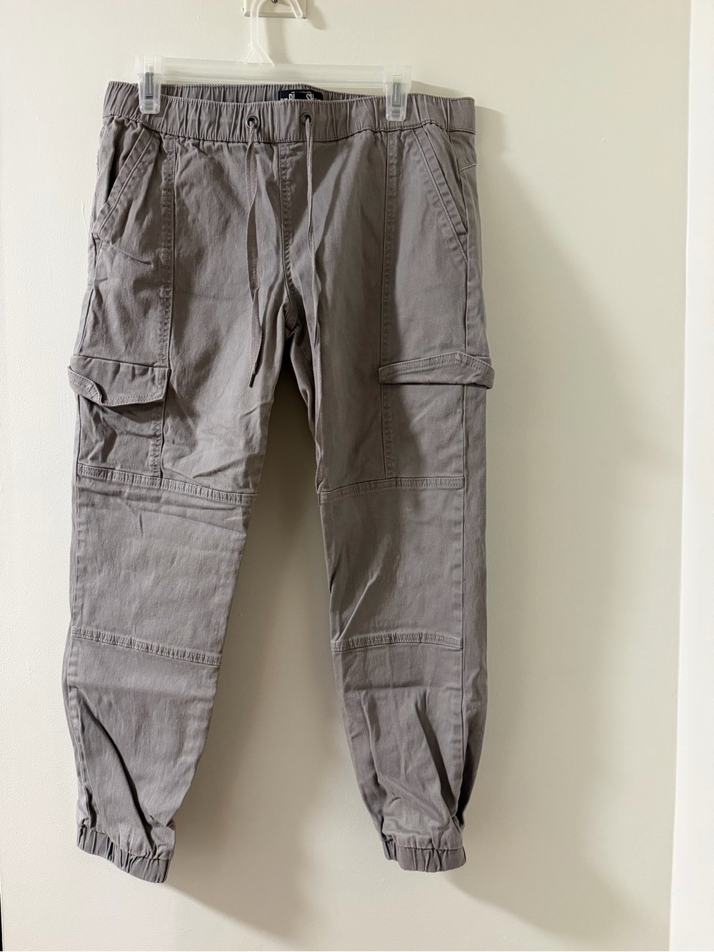 Rewash Men's Light Gray Cargo Jogger Pants